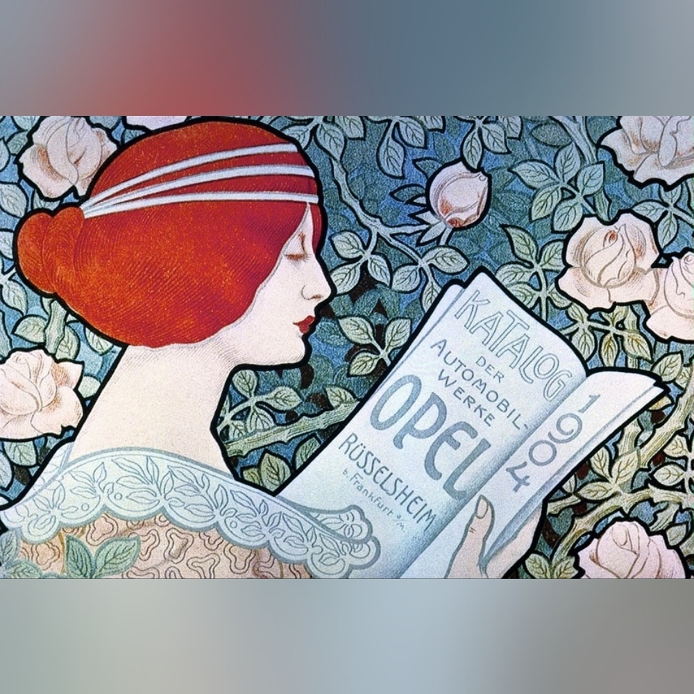 Opel 1904 Art Nouveau Poster